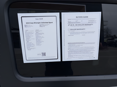 2019 Jeep Wrangler Unlimited Sport