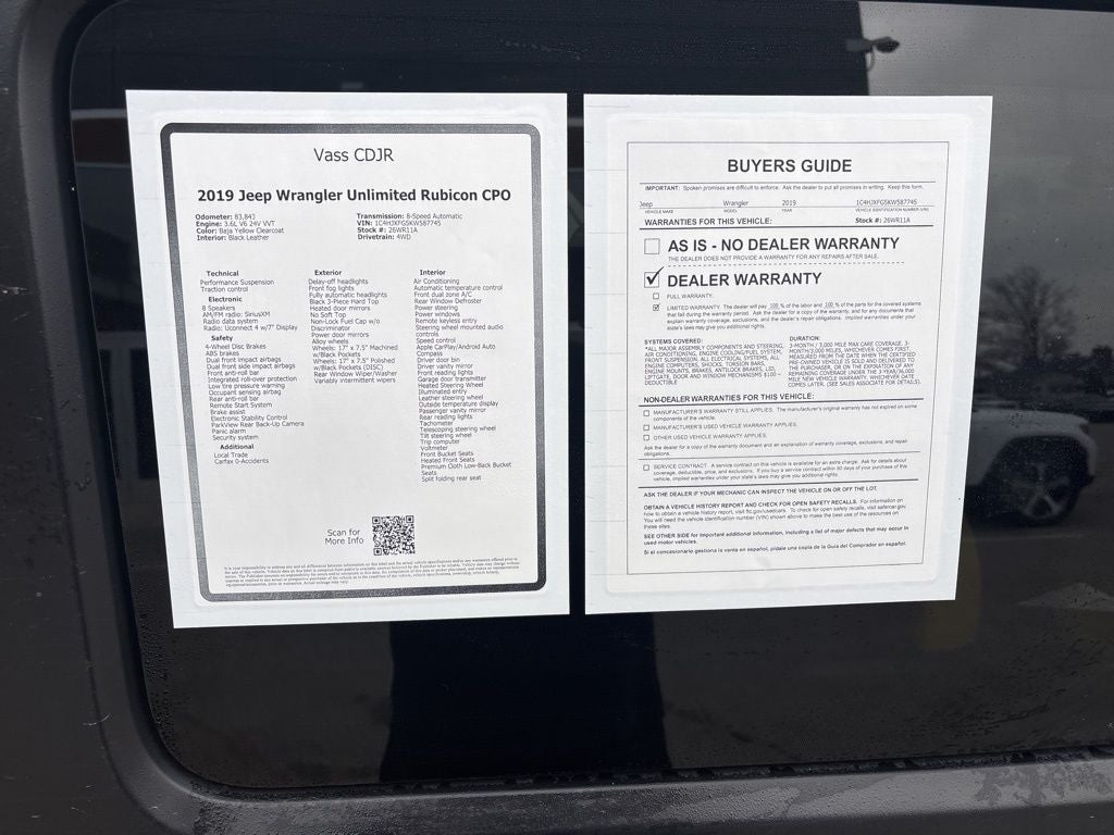 2019 Jeep Wrangler Unlimited Rubicon CPO