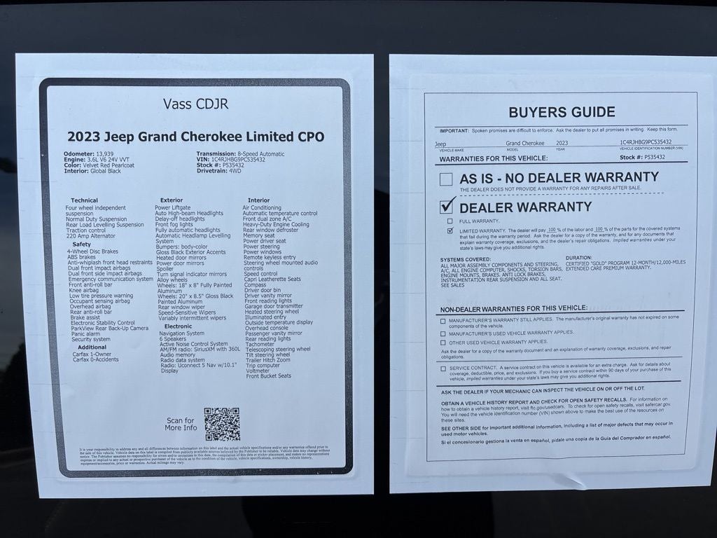 2023 Jeep Grand Cherokee Limited CPO