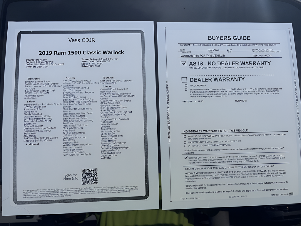 2019 RAM 1500 Classic Warlock