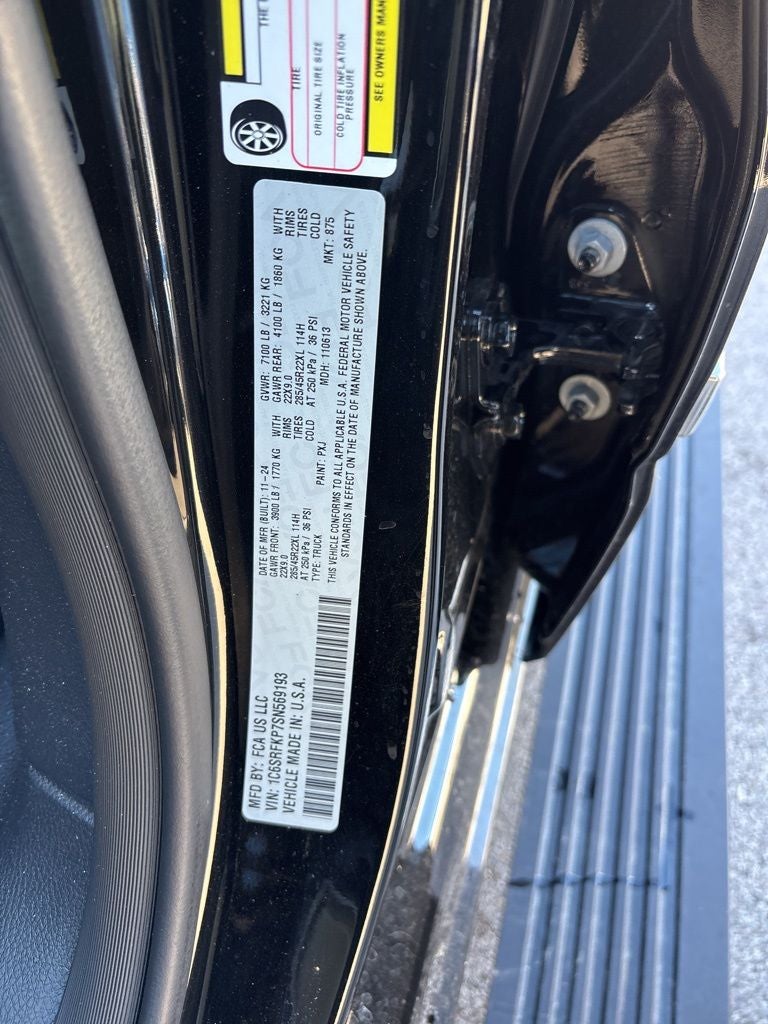 2025 RAM 1500 Tungsten CPO