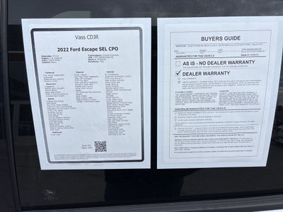 2022 Ford Escape SEL CPO