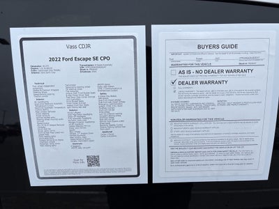 2022 Ford Escape SE CPO