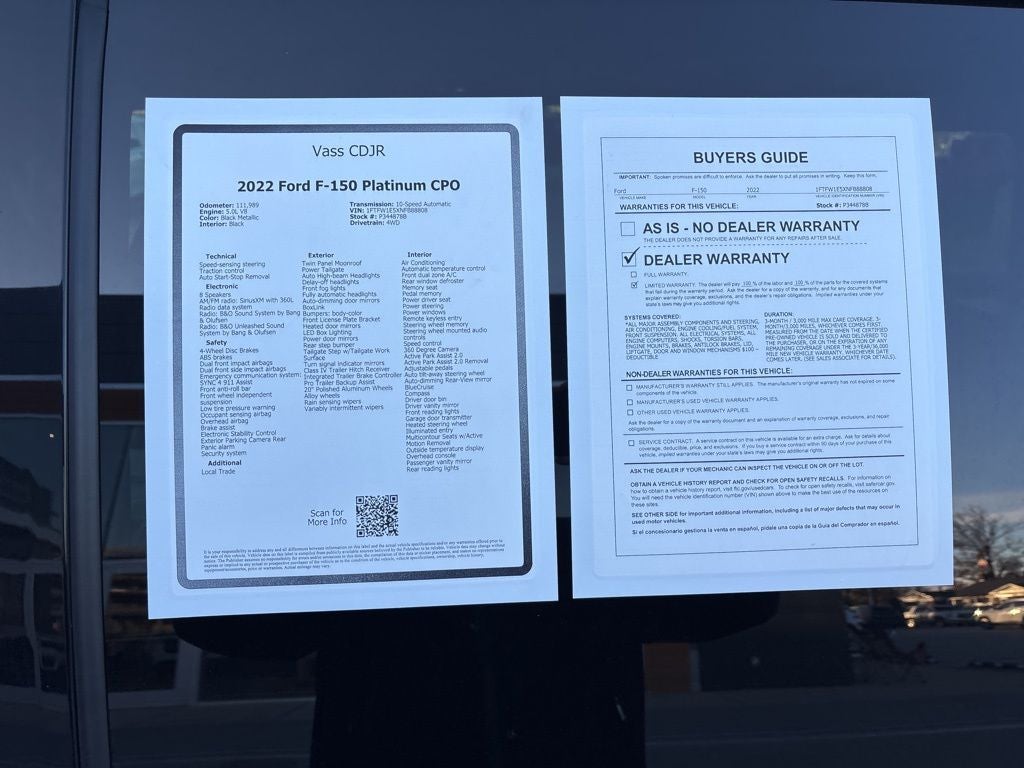 2022 Ford F-150 Platinum CPO