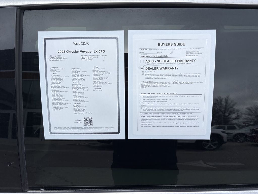 2023 Chrysler Voyager LX CPO
