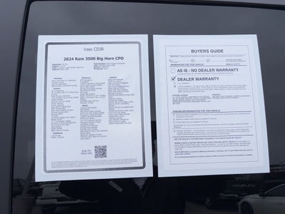 2024 RAM 3500 Big Horn CPO