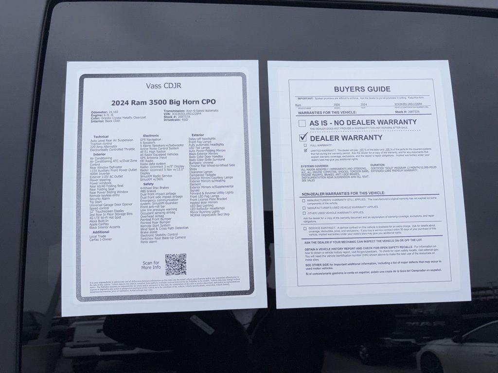 2024 RAM 3500 Big Horn CPO