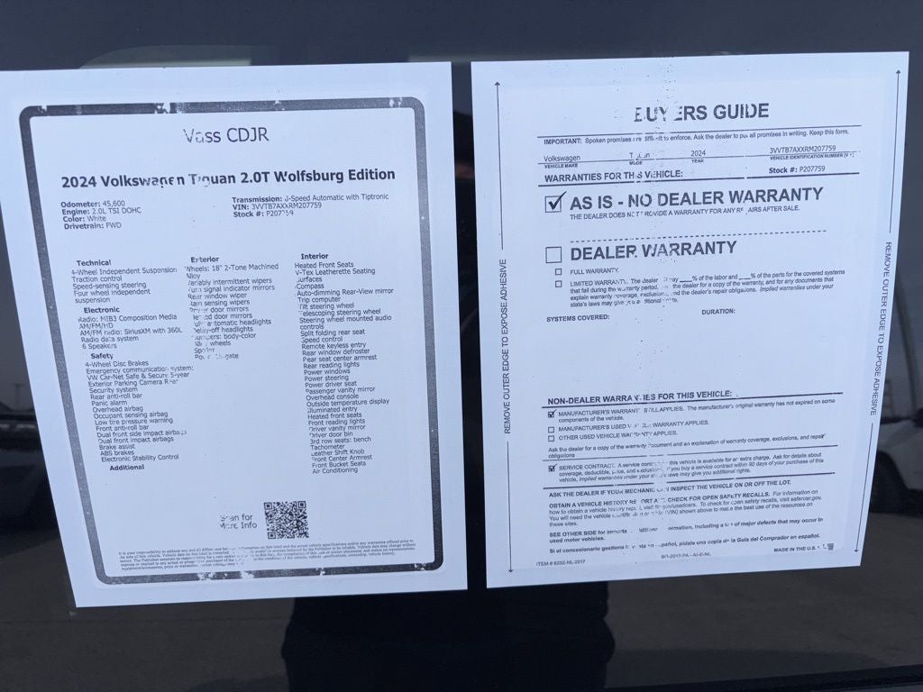 2024 Volkswagen Tiguan 2.0T Wolfsburg Edition