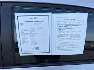 2025 Toyota Corolla LE CPO