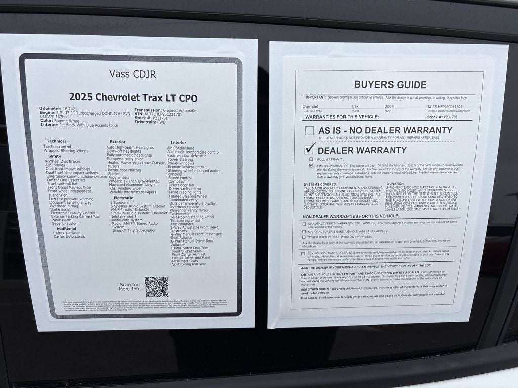 2025 Chevrolet Trax LT CPO