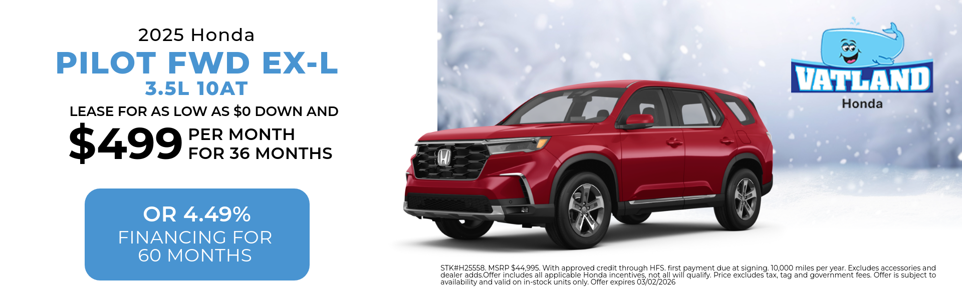 2026 Honda PILOT 2WD EX-L