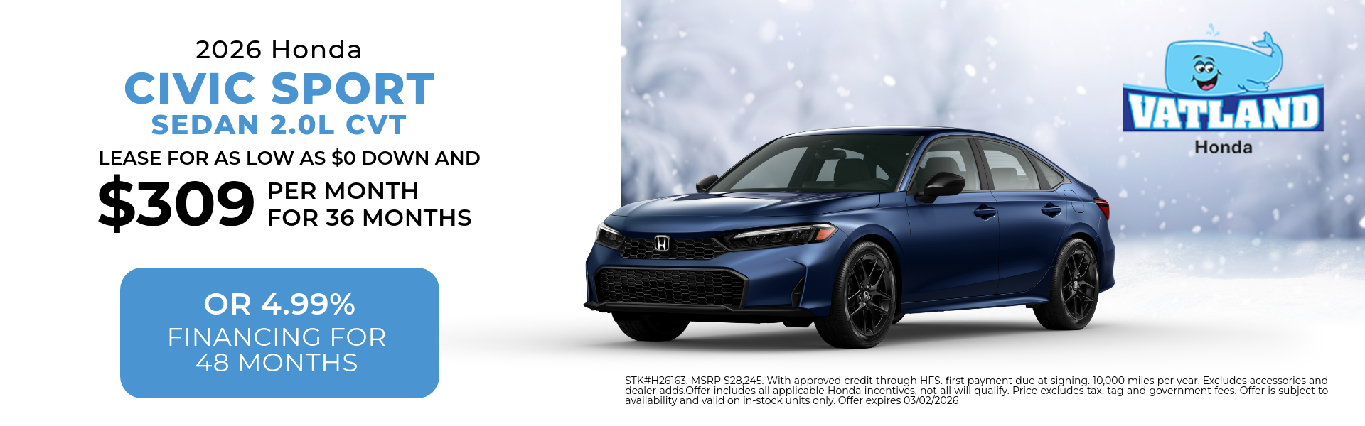 2026 Honda CIVIC SPORT 4D