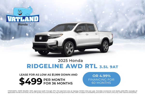 2025 Honda Ridgeline RTL